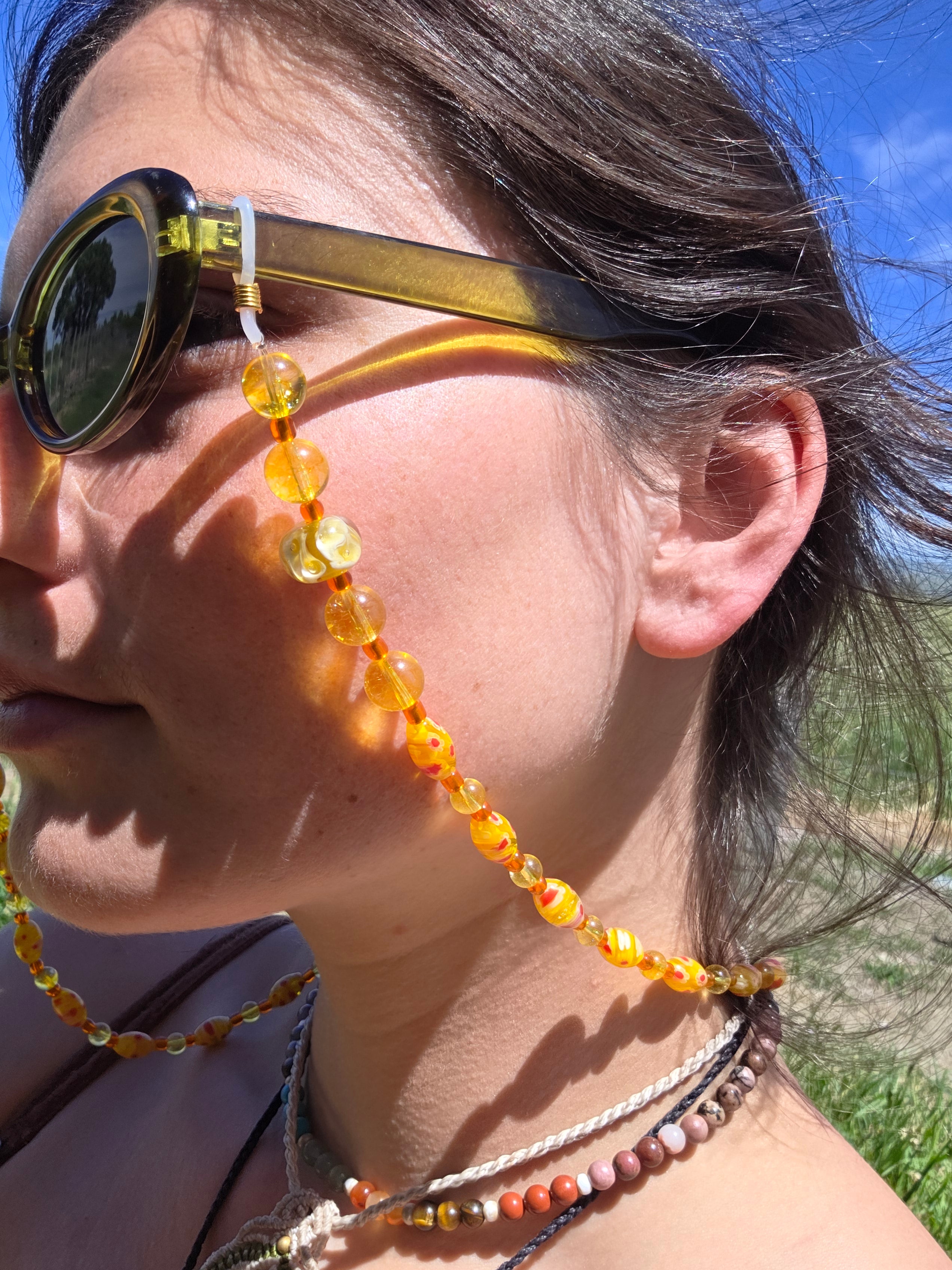 Grapefruit Sherbert Glasses Chain